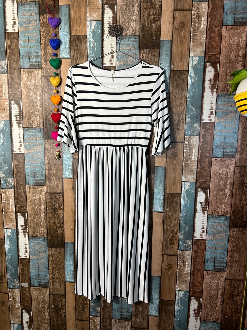 Bellamie Black and White Trimmed Strappy Top